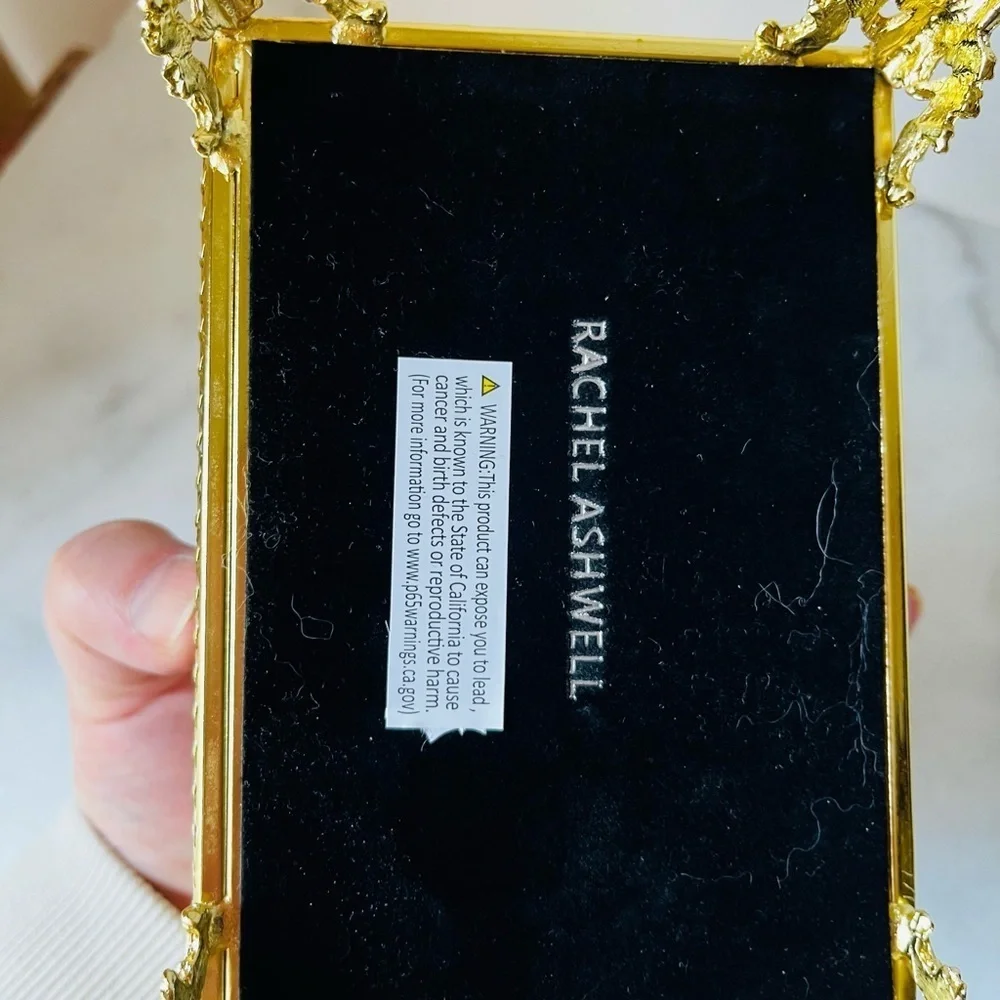 Elegant Gold Glass Jewelry Box